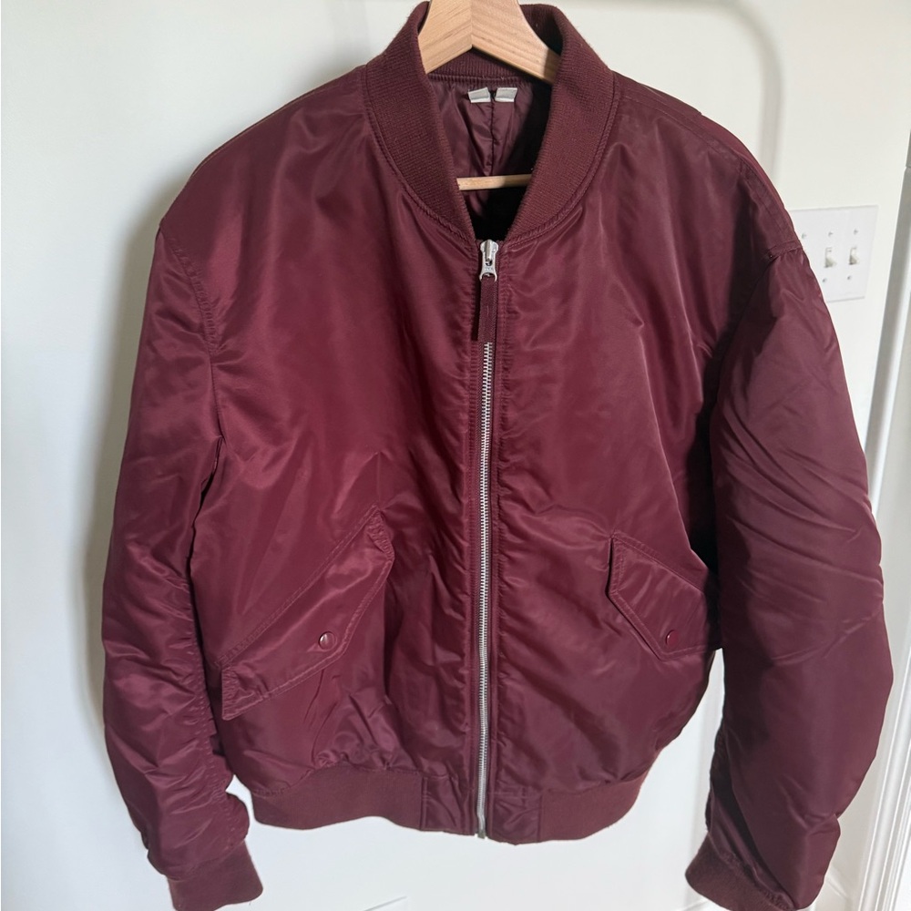 Men's Uniqlo U Burgundy Bomber Jacket